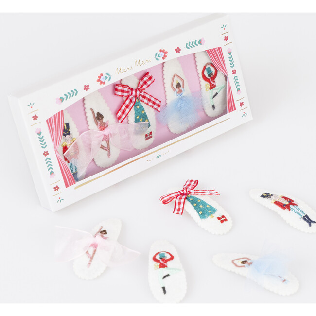Embroidered Nutcracker Hair Clips