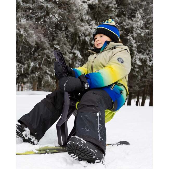 Two-Piece Play Snowsuit with Gradient Jacket, Black - Snowsuits - 2