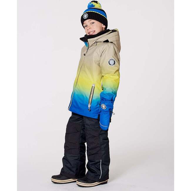 Two-Piece Play Snowsuit with Gradient Jacket, Black - Snowsuits - 4