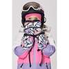 Winter Mittens Teknik, Black Retro Flower Print - Gloves - 3