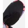 Winter Mittens Teknik, Black Retro Flower Print - Gloves - 5