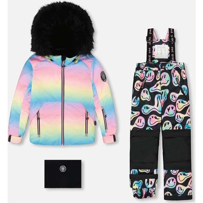 Two-Piece Play Snowsuit, Smiley Face Girl