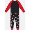Two-Piece Organic Cotton Pajama Set, Black Cookie Print - Pajamas - 3