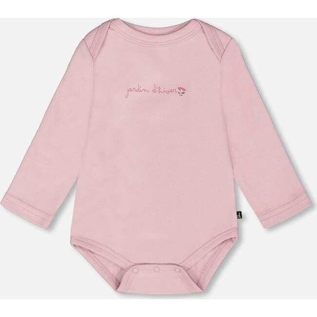 Organic Cotton Long Sleeve Romper, Neutral Purple