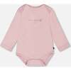 Organic Cotton Long Sleeve Romper, Neutral Purple - Rompers - 1 - thumbnail