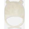 Lined Baby Sherpa Hat with Ear Flaps, Off-White - Winter Hats - 2