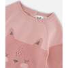 Knitted Bi-Color Cat Romper Old Pink, Dusty Pink - Rompers - 3