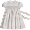 Smocked Peter Pan Dress, Winthrop Floral - Dresses - 1 - thumbnail