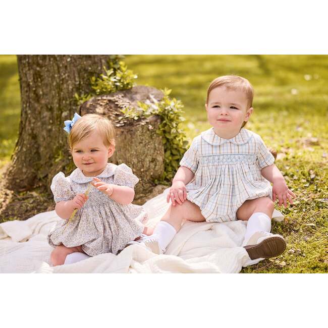 Smocked Peter Pan Bubble, Winthrop Bubble - Rompers - 6