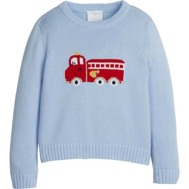 Intarsia Sweater, Fire Truck