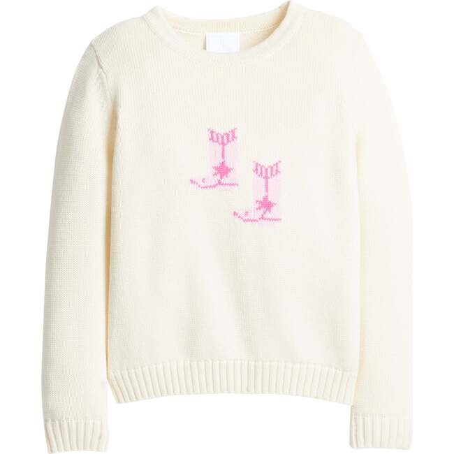 Intarsia Sweater, Pink Cowboy Boots