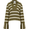 Whitney Top, Fern/Cream Wide Stripe - Sweaters - 1 - thumbnail