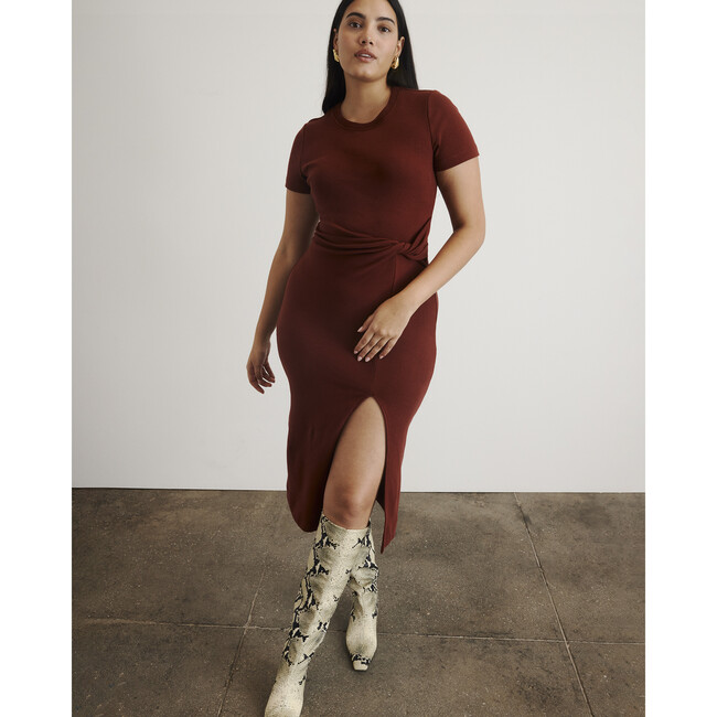 Short Sleeve Cody Dress, Raisin - Dresses - 3