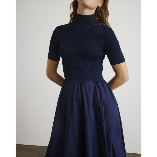 Teresa Knit Dress, Maritime Blue - Dresses - 4