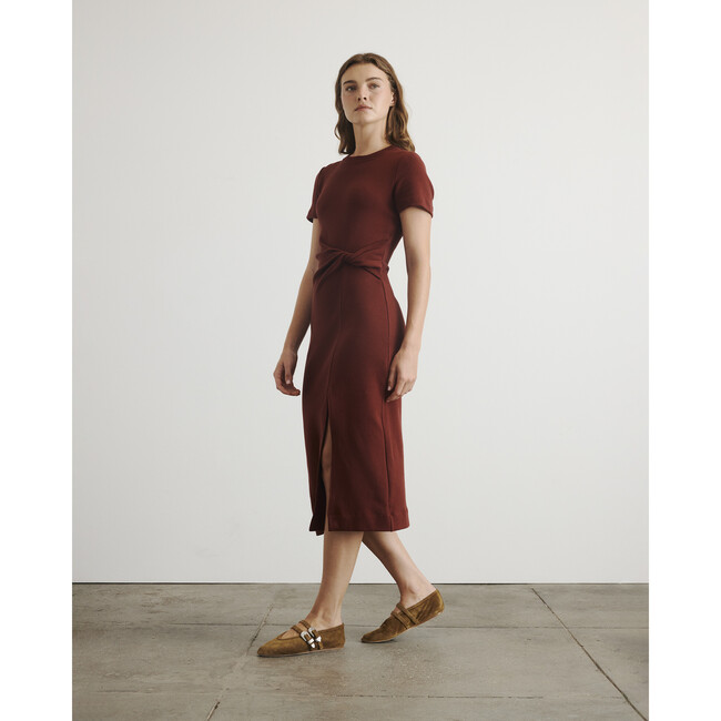 Short Sleeve Cody Dress, Raisin - Dresses - 4