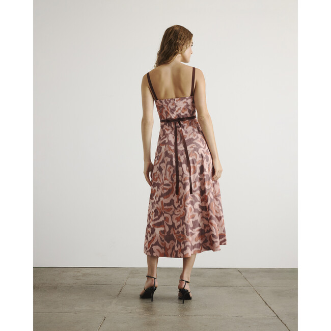 Tavia Dress, Mahogany/Sugarcane Multi - Dresses - 5