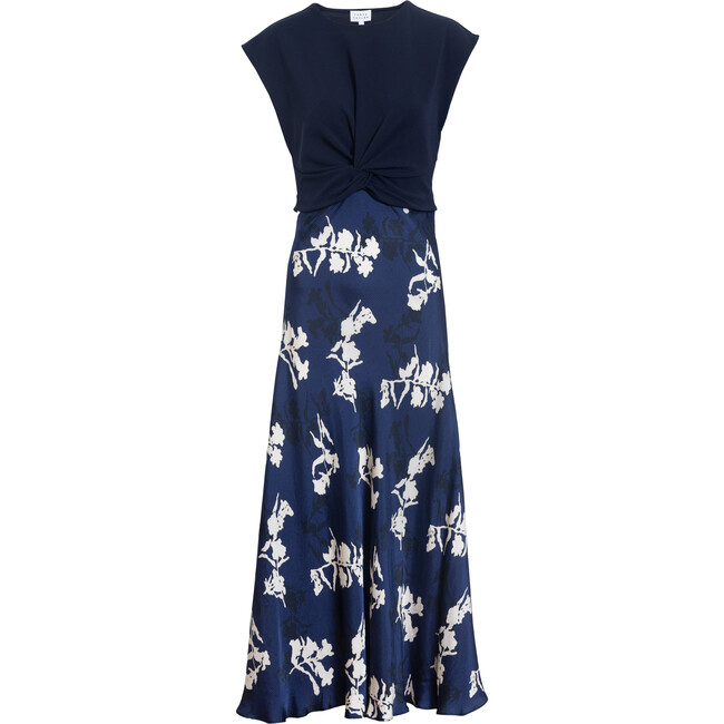 Rosabeth Dress, Maritime Blue/Cream Multi