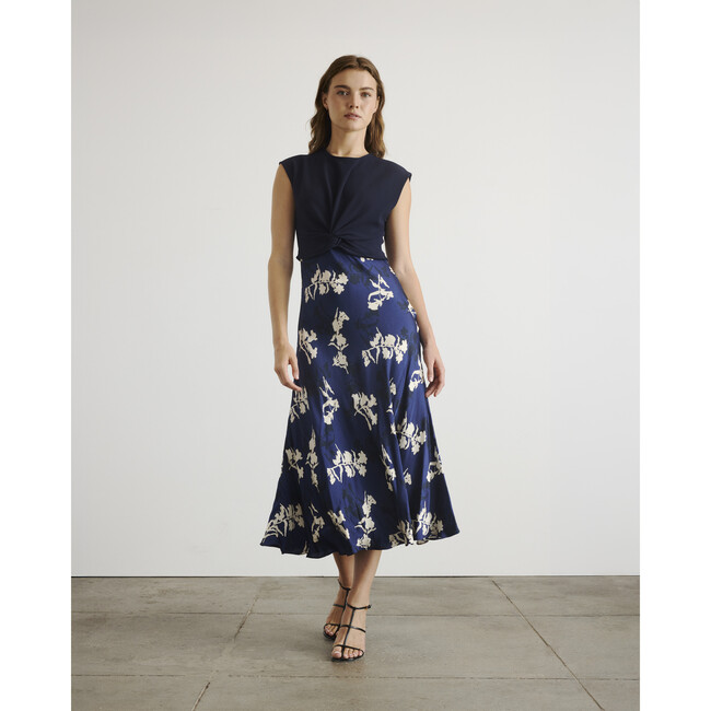 Rosabeth Dress, Maritime Blue/Cream Multi - Dresses - 2