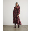 Long Sleeve Blaire Dress, Mahogany/Soft Carmine Multi - Dresses - 4