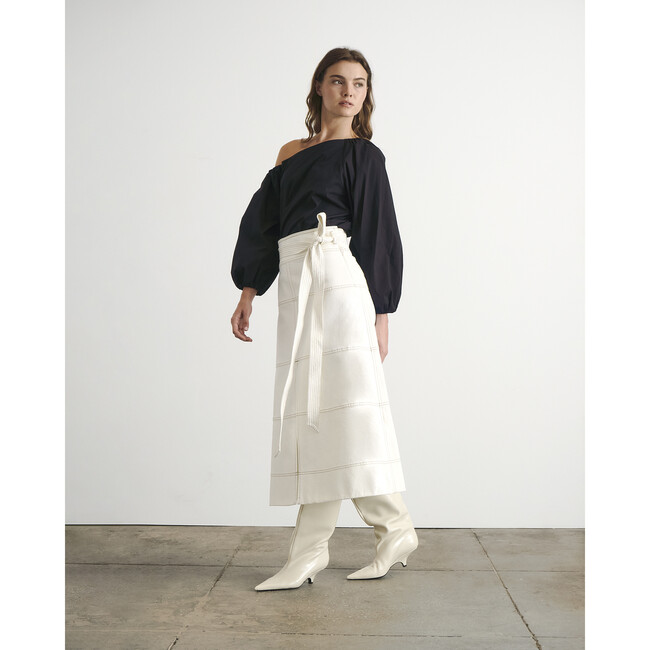 Denim Hudson Skirt, Chalk - Skirts - 3