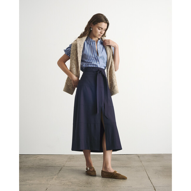 Hudson Skirt, Deep Navy - Skirts - 3