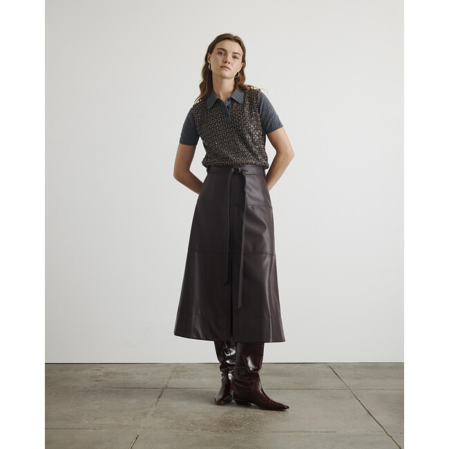 Hudley Skirt, Oxblood - Skirts - 2