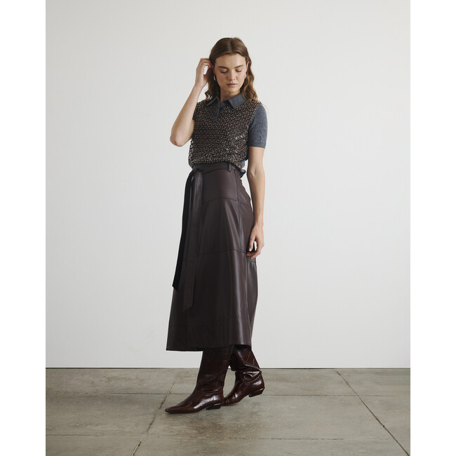 Hudley Skirt, Oxblood - Skirts - 3
