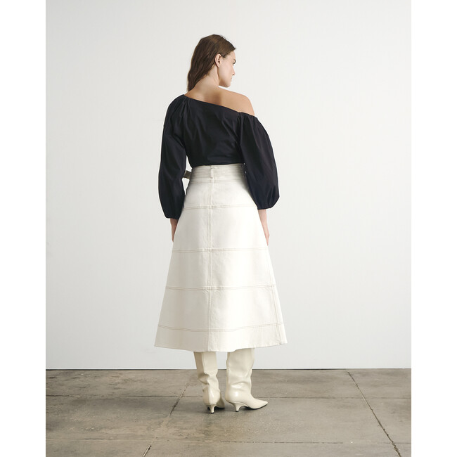 Denim Hudson Skirt, Chalk - Skirts - 6
