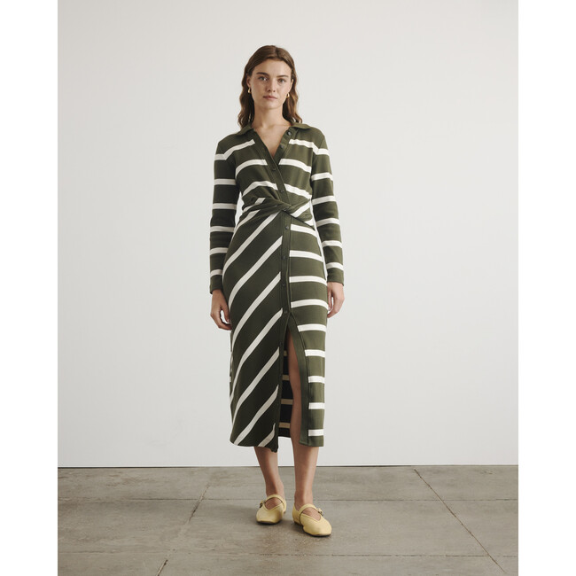 Ellicot Dress, Army/Chalk - Dresses - 2