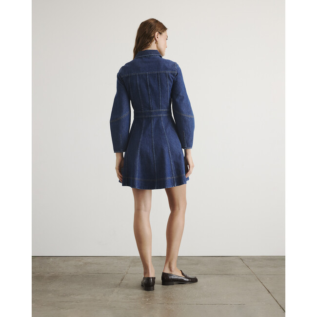 Hailey Dress, Classic Indigo Blue - Dresses - 5