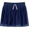 Girls Pleated Skort, Navy - Skirts - 1 - thumbnail
