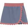 Girls Scalloped Skort, Slate - Skirts - 1 - thumbnail