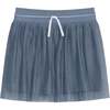 Girls Pleated Skort, Slate - Skirts - 1 - thumbnail