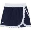Girls Scalloped Skort, Navy - Skirts - 1 - thumbnail