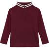 Girls Half Zip, Maroon - Sweatshirts - 1 - thumbnail