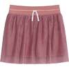 Girls Pleated Skort, Dusty Pink - Skirts - 1 - thumbnail