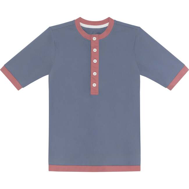 Girls Henley Top, Slate