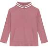 Girls Half Zip, Dusty Pink - Sweatshirts - 1 - thumbnail
