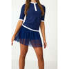 Girls Henley Top, Navy - T-Shirts - 3