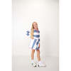 Girls Rugby Dress, Slate White Stripe - Dresses - 2
