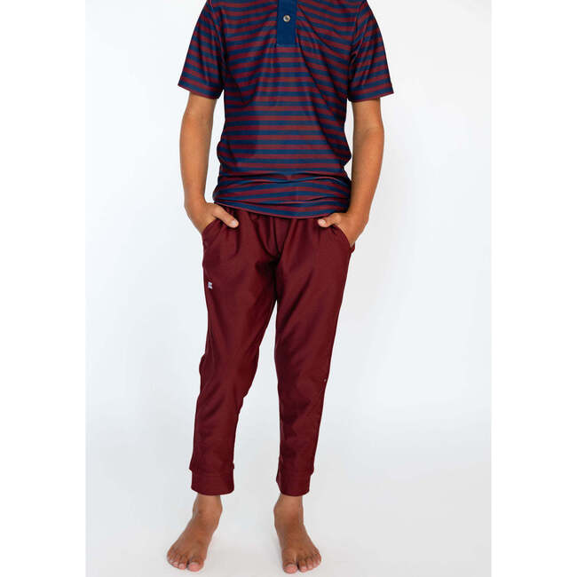 Boys Warm-up Jogger, Maroon - Pants - 2