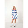 Girls Rugby Dress, Slate White Stripe - Dresses - 3