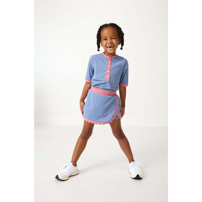 Girls Scalloped Skort, Slate - Skirts - 2