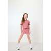 Girls Scalloped Super Short, Dusty Pink - Shorts - 3