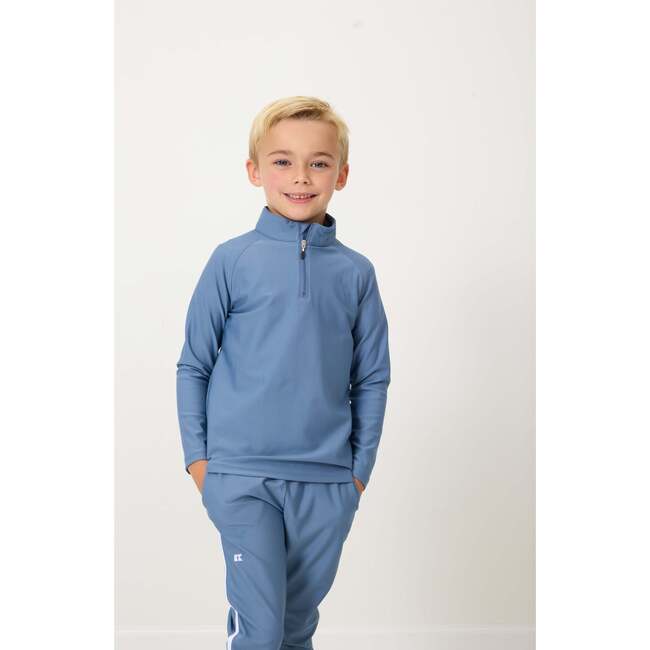 Boys Half Zip, Slate - Sweatshirts - 2