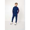 Boys Warm-Up Jogger, Navy Maroon Stripe - Pants - 2