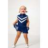 Girls Pleated Skort, Navy - Skirts - 4