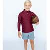 Boys Half Zip, Maroon - Sweatshirts - 2