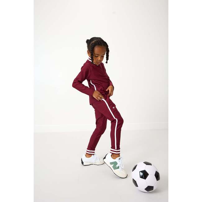 Girls Retro Jogger, Maroon - Pants - 2