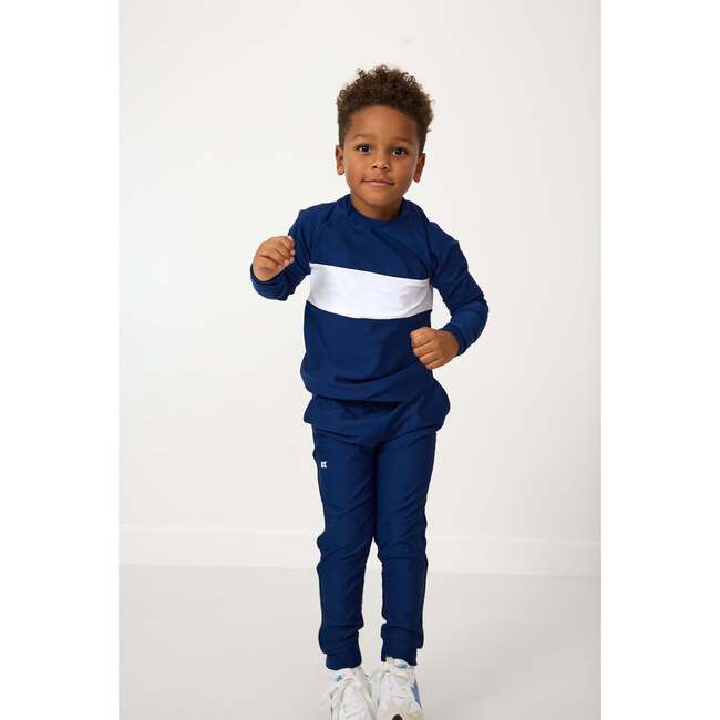Boys Pullover, Navy White Stripe - Sweatshirts - 2
